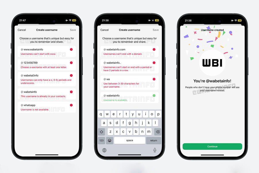 WABetaInfo: в WhatsApp появятся юзернеймы для скрытия номеров от незнакомцев