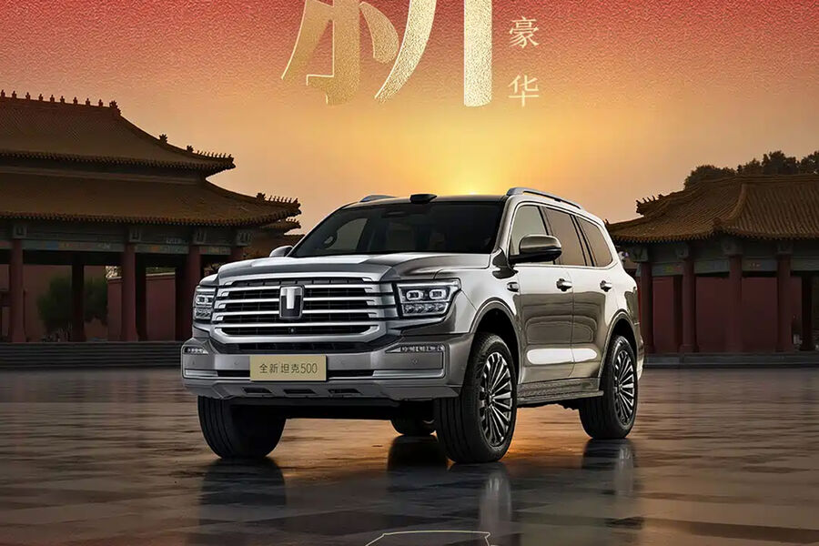 Great Wall распространил первые изображения обновленного внедорожника Tank 500
