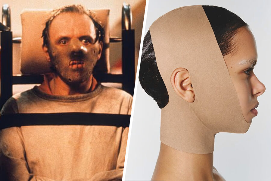 Повязку на лицо от Ким Кардашьян сравнили с маской Ганнибала Лектера