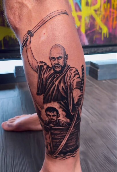 Рэпер Джиган сделал тату с изображением сына на фоне развода с Самойловой