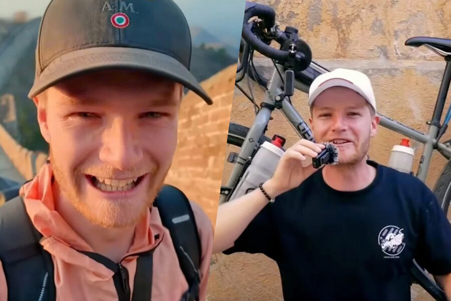 Турист с болезнью Лайма проехал на велосипеде 18 тысяч км от Франции до Китая